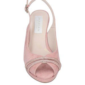 Marian Suede Platform Peep Toe Sandals Pink Size 10.5/41 EU